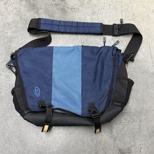 Timbuk2 Medium Messenger Commuter Bag Black Blue Gray Crossbody Carry On 18x12”
